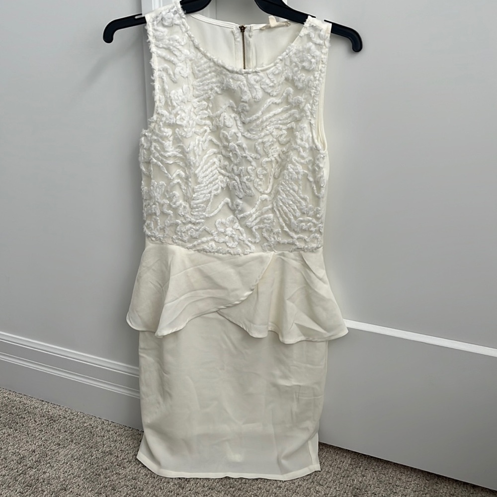 Peplum off white dress
